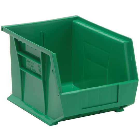 Quantum Food Service QUS239 GN Stack & Hang Shelf Bin - 10 3/4 x 8 1/4, Green, Case of 6